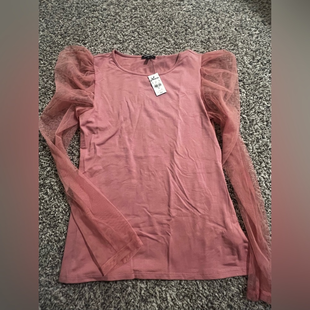 Express pink tulle sleeved